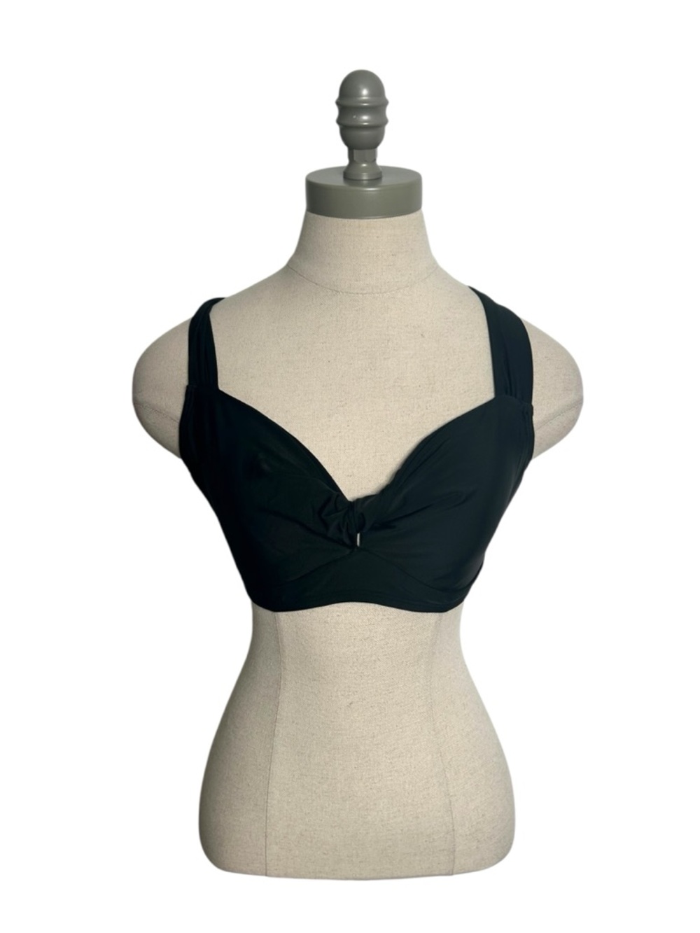 Cupshe Black Twist Front Criss Cross Back Bikini Swim Top Women’s Size Large - Picture 2 of 5